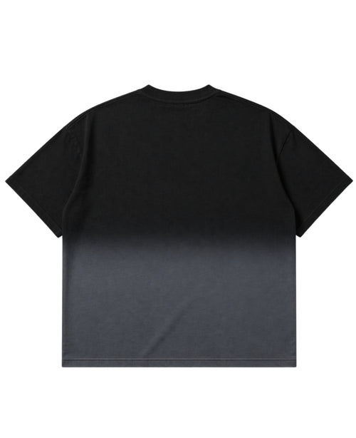 Black Ombré Wash Boxy Fit T-shirt Back Design